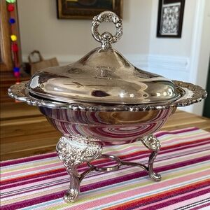 Oneida Silver Covered Serving Bowl